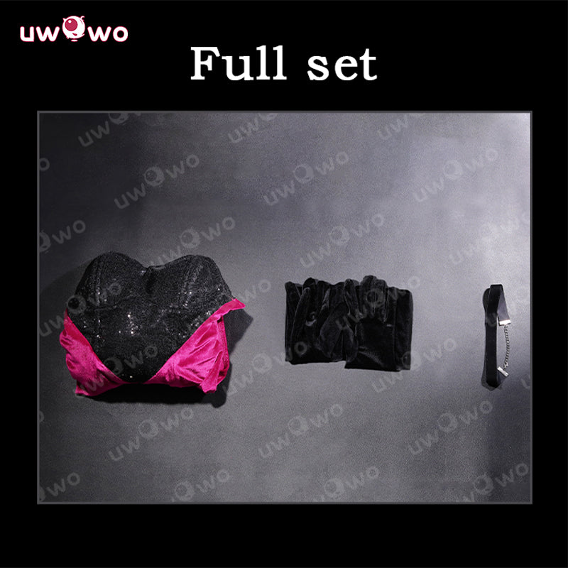 Uwowo Collab Series: Angel Dust Hazbin Hotel  Season 2 Dress Velvet Gown Cosplay Costume XS-3XL