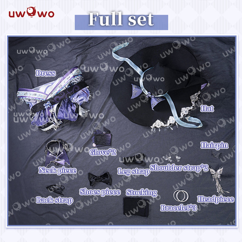 【Clearance Sale】[Last Batch]Uwowo Genshin Impact Fanart Keqing Witch Cosplay Costume