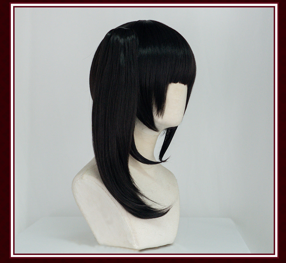 Uwowo Anime Tsuyuri Cosplay Wig 48cm Black Wig