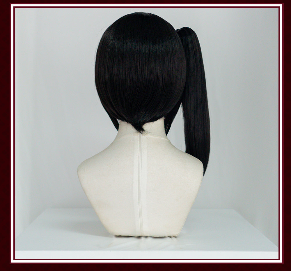 Uwowo Anime Tsuyuri Cosplay Wig 48cm Black Wig
