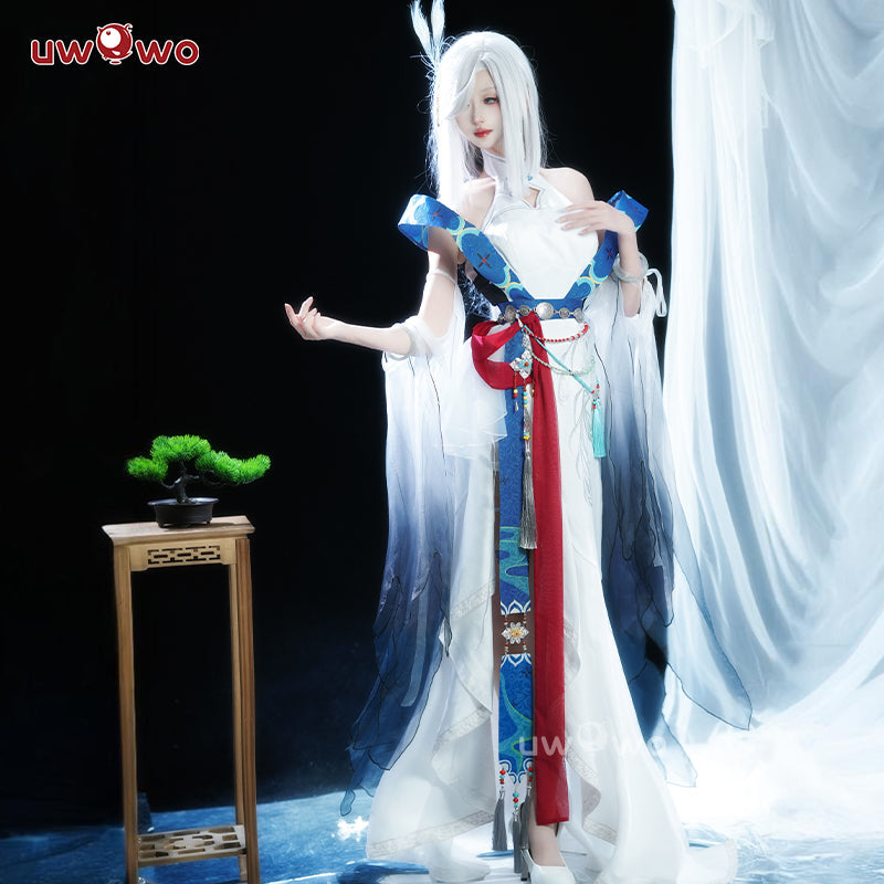 【Clearance Sale】[Last Batch] INSTOCK Uwowo Genshin Impact Fanart Shenhe 'Frostbound Divinity' Cosplay Costume