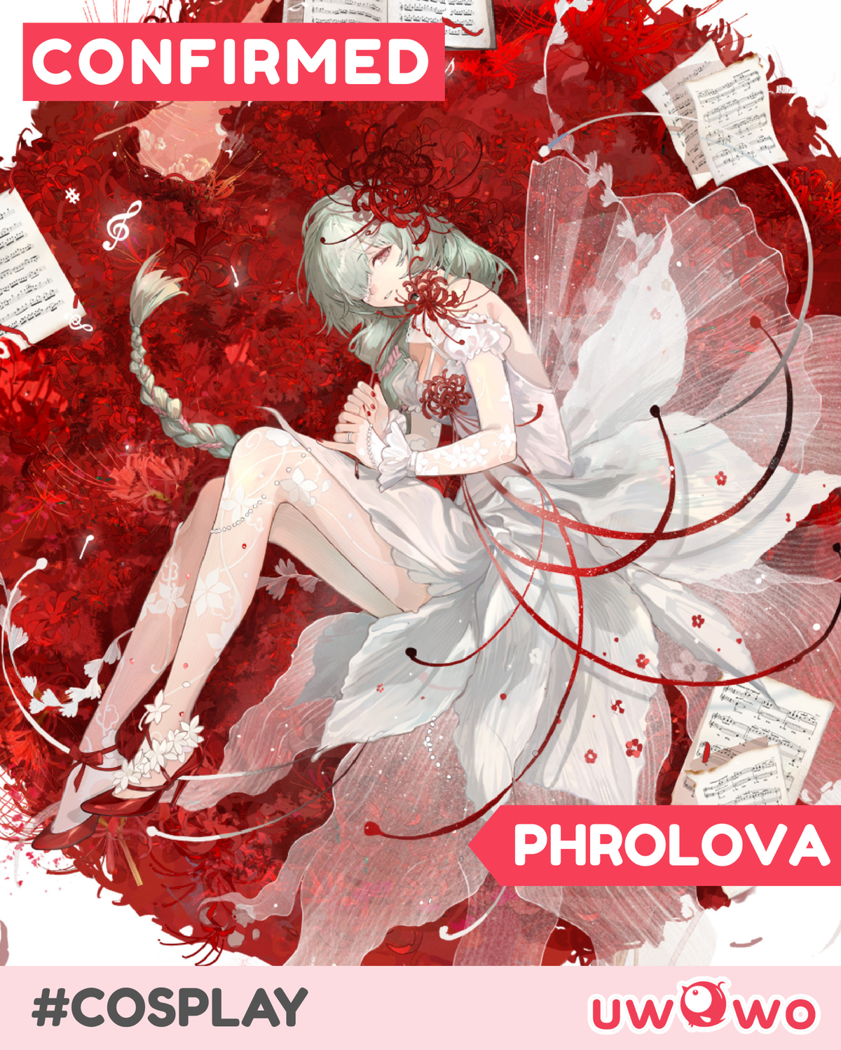 INSTOCK Uwowo Phrolova White Melody Gown Wuthering Waves WuWa Cosplay Costume S-3XL
